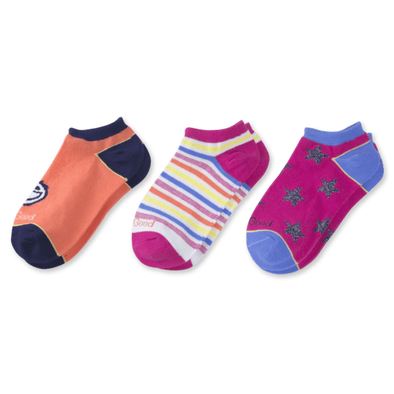 3-Pack Girls Jake & Stars Low Cut Socks 3-Pack Girls Jake & Stars Low Cut Socks
