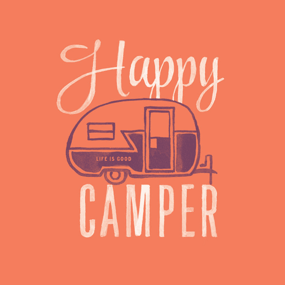 Happy Camper Watercolor Wall Art Happy Camper Watercolor Wall Art