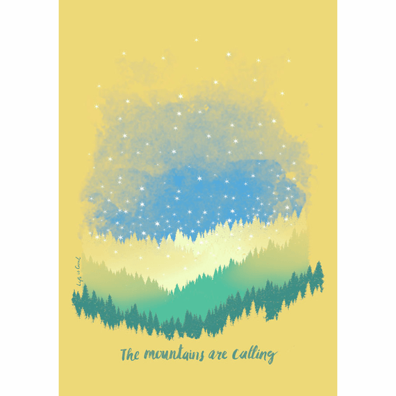 Mountains Are Calling 16X20 Poster Mountains Are Calling 16X20 Poster