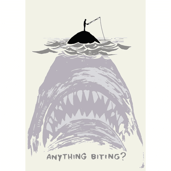 Shark With Fisherman 16X20 Poster Shark With Fisherman 16X20 Poster