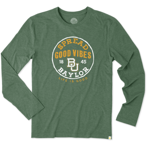 Men's Baylor Good Vibes Long Sleeve Cool Tee Men's Baylor Good Vibes Long Sleeve Cool Tee