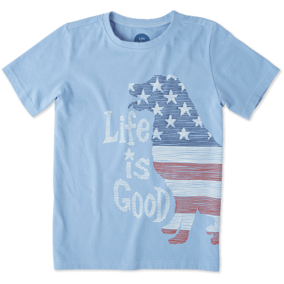 Boys Big Flag Dog Crusher Tee Boys Big Flag Dog Crusher Tee