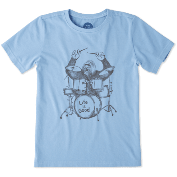 Boys Gorilla Drumming Crusher Tee Boys Gorilla Drumming Crusher Tee