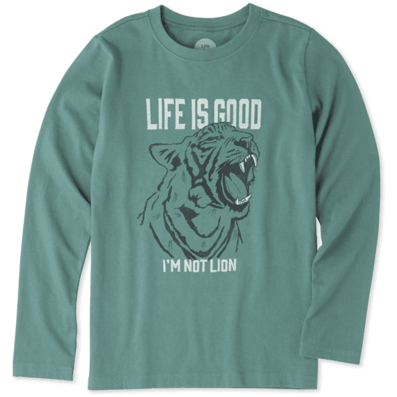 Boys I'm Not Lion Long Sleeve Crusher Tee Boys I'm Not Lion Long Sleeve Crusher Tee