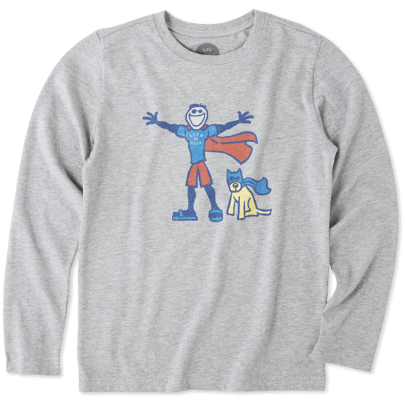 Boys Superhero Jake Rocket Long Sleeve Crusher Tee Boys Superhero Jake Rocket Long Sleeve Crusher Tee