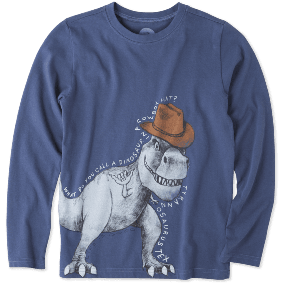Boys Tyrannosaurus Tex Long Sleeve Crusher Tee Boys Tyrannosaurus Tex Long Sleeve Crusher Tee