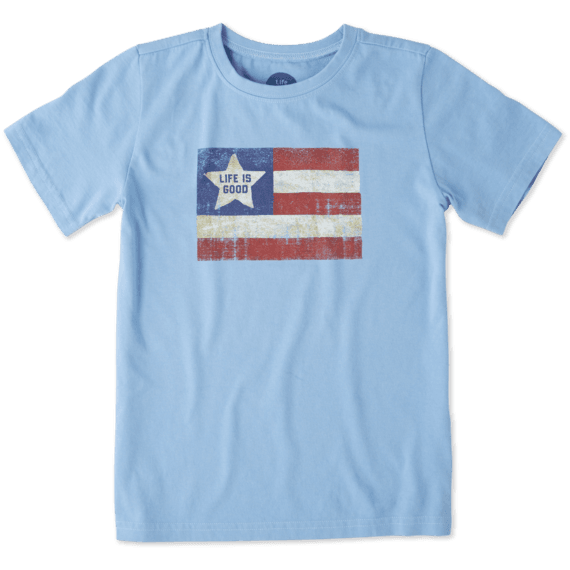 Boys Vintage American Flag Crusher Tee Boys Vintage American Flag Crusher Tee