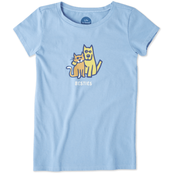 Girls Besties Rocket & Cat Crusher Tee Girls Besties Rocket & Cat Crusher Tee