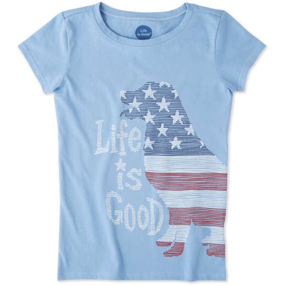 Girls Big Dog Flag Crusher Tee Girls Big Dog Flag Crusher Tee