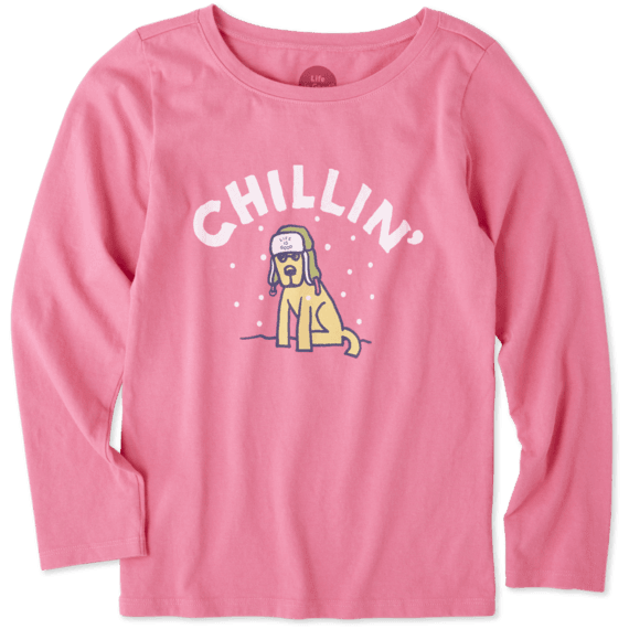 Girls Chillin' Rocket Long Sleeve Crusher Tee Girls Chillin' Rocket Long Sleeve Crusher Tee