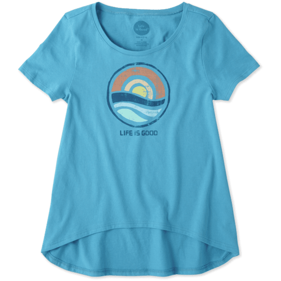 Girls Color Block Sunrise Scoop Neck Swing Tee Girls Color Block Sunrise Scoop Neck Swing Tee