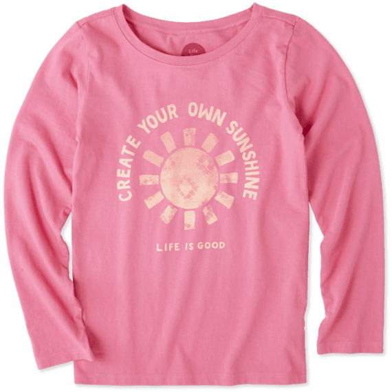 Girls Create Your Own Sunshine Long Sleeve Crusher Tee Girls Create Your Own Sunshine Long Sleeve Crusher Tee