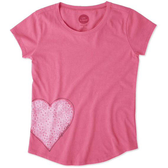Girls Delightful Heart Smiling Smooth Tee Girls Delightful Heart Smiling Smooth Tee