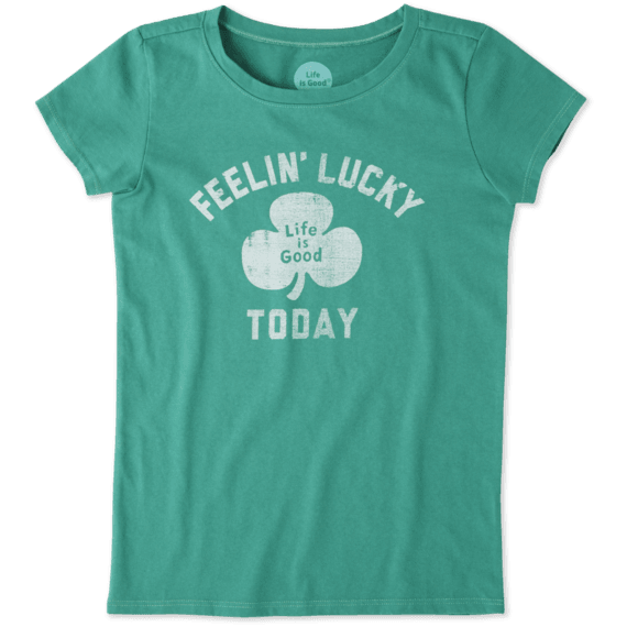 Girls Feelin' Lucky Today Crusher Tee Girls Feelin' Lucky Today Crusher Tee
