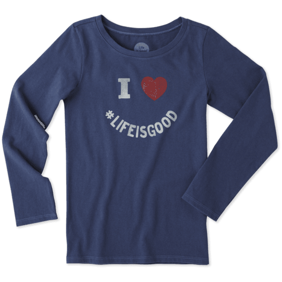 Girls I Heart LIG Long Sleeve Crusher Tee Girls I Heart LIG Long Sleeve Crusher Tee