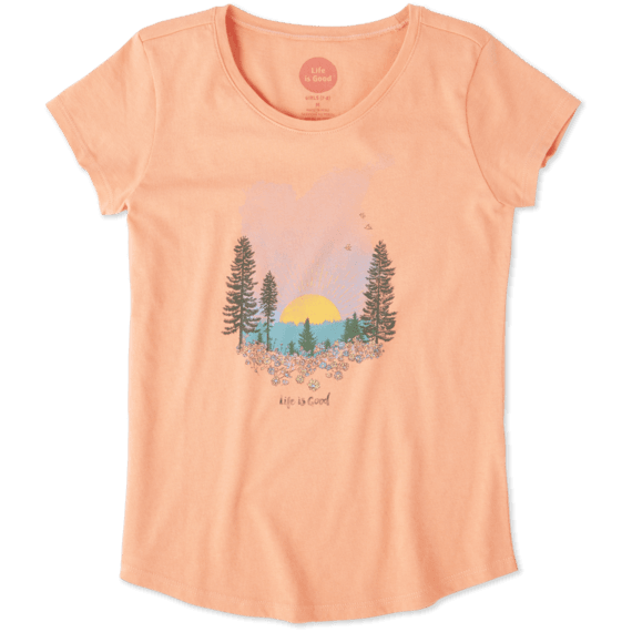 Girls Landscape Watercolor Smiling Smooth Tee Girls Landscape Watercolor Smiling Smooth Tee