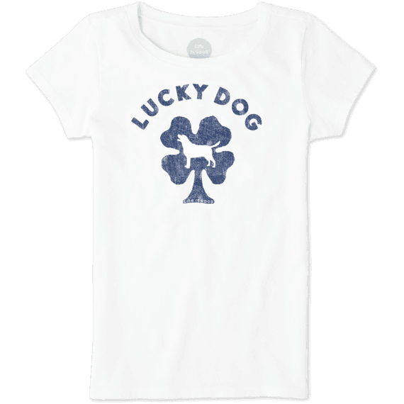 Girls Lucky Dog Crusher Tee Girls Lucky Dog Crusher Tee