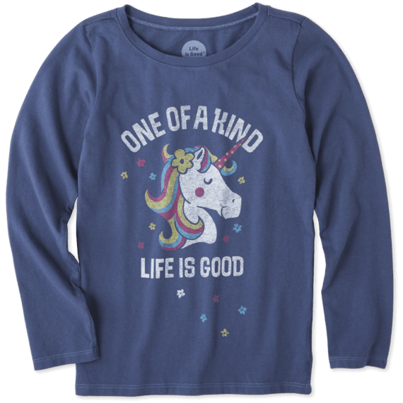 Girls One Of A Kind Long Sleeve Crusher Tee Girls One Of A Kind Long Sleeve Crusher Tee