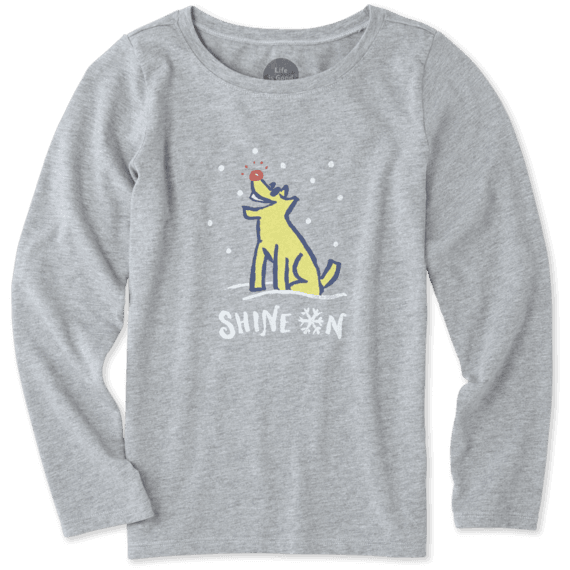 Girls Shine On Rocket Long Sleeve Crusher Tee Girls Shine On Rocket Long Sleeve Crusher Tee
