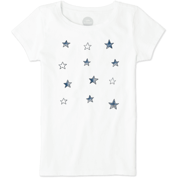 Girls Tossed Stars Crusher Tee Girls Tossed Stars Crusher Tee