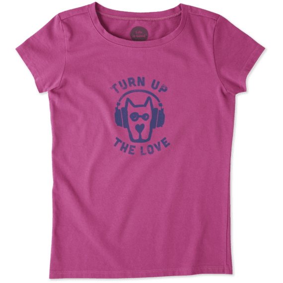 Girls Turn Up the Love Crusher Tee Girls Turn Up the Love Crusher Tee