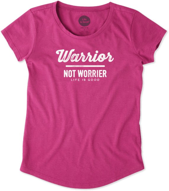 Girls Warrior Not Worrier Smiling Smooth Tee Girls Warrior Not Worrier Smiling Smooth Tee
