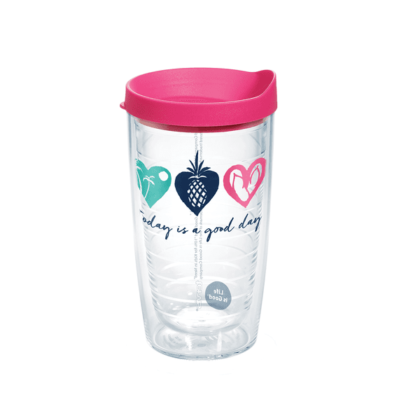 Good Day Hearts Tervis Tumbler with Lid, 16oz Good Day Hearts Tervis Tumbler with Lid, 16oz