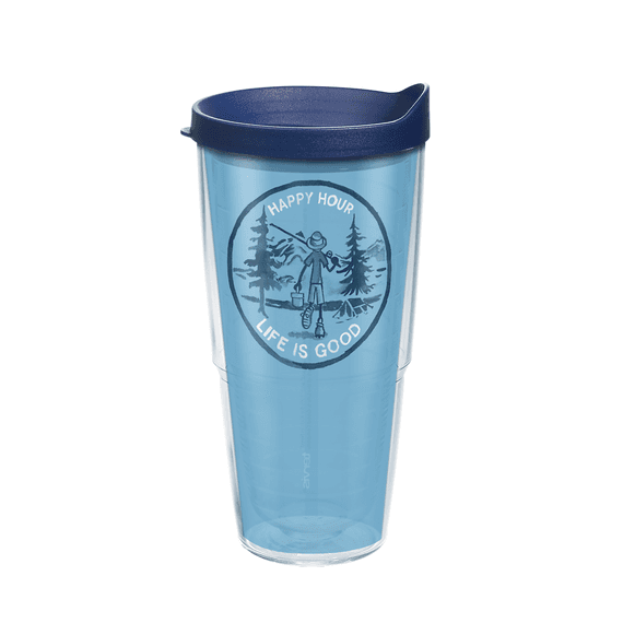 Happy Hour Fish Tervis Tumbler with Lid, 24oz Happy Hour Fish Tervis Tumbler with Lid, 24oz