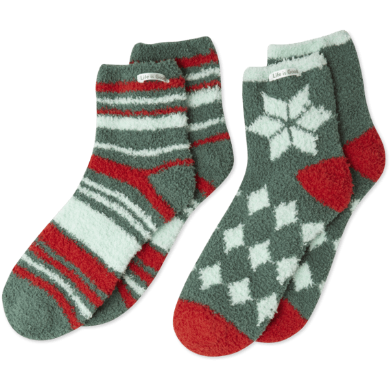 Holiday Patterns Snuggle Sock 2-Pack Holiday Patterns Snuggle Sock 2-Pack