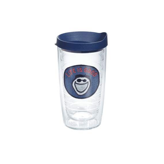 Jake Emblem Tervis Tumbler with Navy Lid, 16 oz. Jake Emblem Tervis Tumbler with Navy Lid, 16 oz.