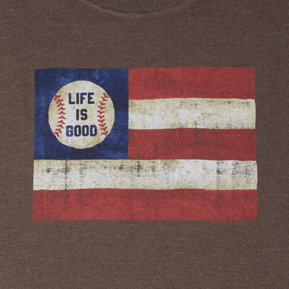Americana Red Fetch Baseball Life is Good Boys Cool Tee