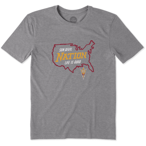 Men's Arizona State University Sun Devils Nation Outline Cool Tee Men's Arizona State University Sun Devils Nation Outline Cool Tee