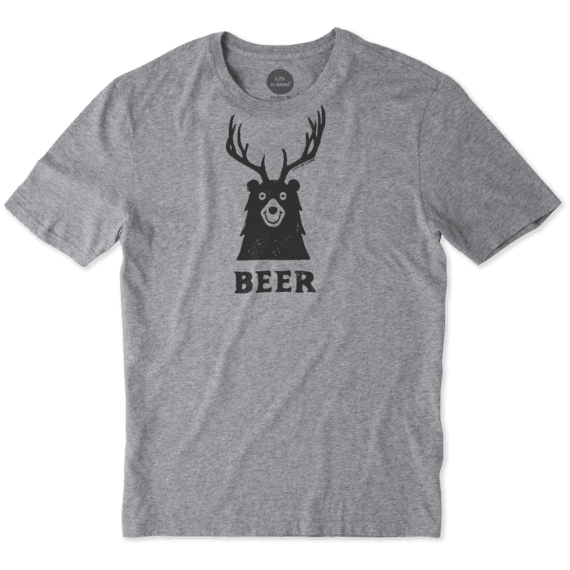 Men's Bear + Deer = Beer Smooth Tee Men's Bear + Deer = Beer Smooth Tee