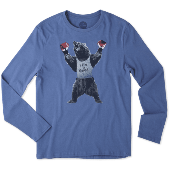 Men's Bear Boxer Long Sleeve Smooth Tee Men's Bear Boxer Long Sleeve Smooth Tee