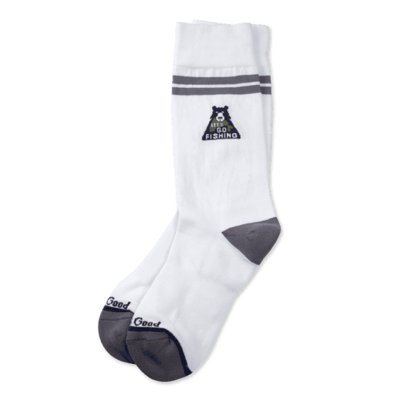 Men's Bear Fishing Crew Socks Men's Bear Fishing Crew Socks