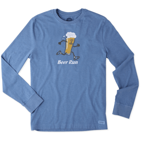 Men's Beer Run Long Sleeve Crusher Tee Men's Beer Run Long Sleeve Crusher Tee