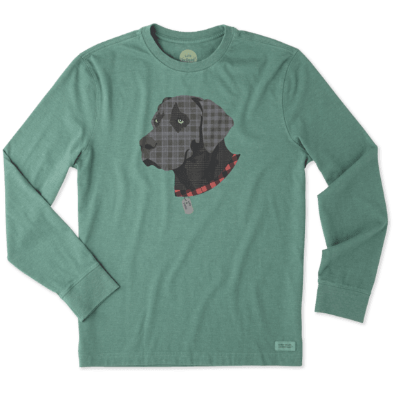 Men's Black Lab Patchwork Long Sleeve Crusher Tee Men's Black Lab Patchwork Long Sleeve Crusher Tee