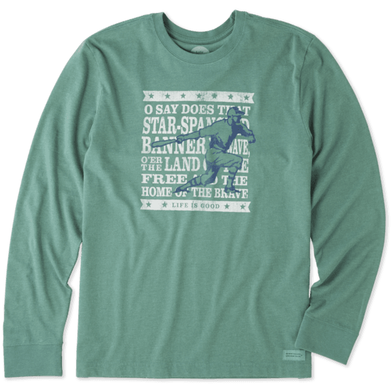 Men's Brave Baseball Long Sleeve Crusher Tee Men's Brave Baseball Long Sleeve Crusher Tee