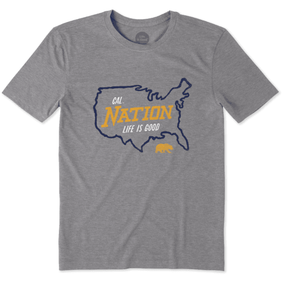 Men's California Golden Bears Nation Outline Cool Tee Men's California Golden Bears Nation Outline Cool Tee