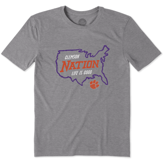 Men's Clemson Tigers Nation Outline Cool Tee Men's Clemson Tigers Nation Outline Cool Tee