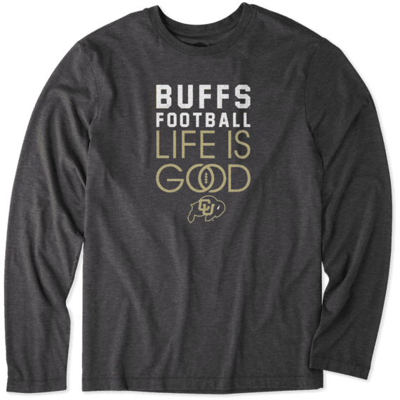Men's Colorado Buffaloes Infinity Football Long Sleeve Cool Tee Men's Colorado Buffaloes Infinity Football Long Sleeve Cool Tee