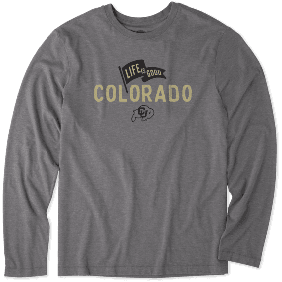 Men's Colorado Buffaloes Pennant Long Sleeve Cool Tee Men's Colorado Buffaloes Pennant Long Sleeve Cool Tee