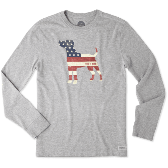 Men's Dog Flag Long Sleeve Crusher Tee Men's Dog Flag Long Sleeve Crusher Tee