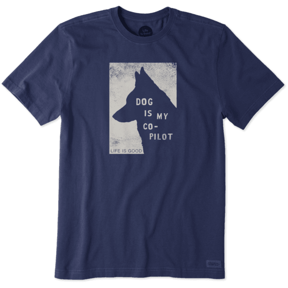Men's Dog Is My Copilot Crusher Tee Men's Dog Is My Copilot Crusher Tee