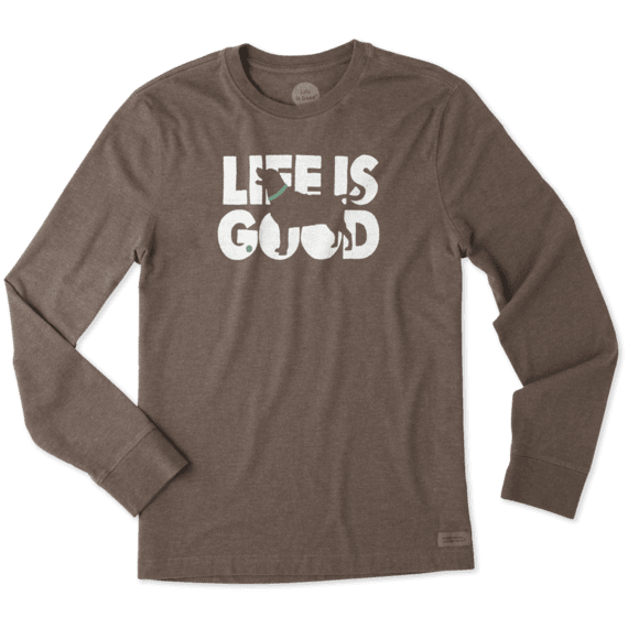 Men's Fetch Life Is Good Long Sleeve Crusher Tee Men's Fetch Life Is Good Long Sleeve Crusher Tee