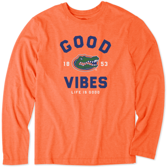 Men's Florida Gators Good Vibes Arc Long Sleeve Cool Tee Men's Florida Gators Good Vibes Arc Long Sleeve Cool Tee