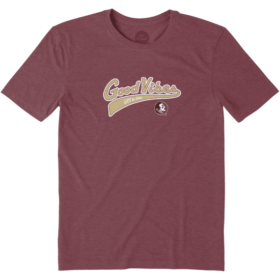 Men's Florida State Seminoles Good Vibes Tailwhip Cool Tee Men's Florida State Seminoles Good Vibes Tailwhip Cool Tee