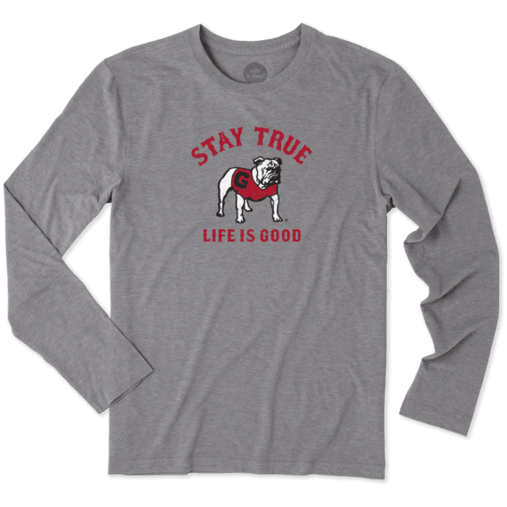 Men's Georgia Bulldogs Stay True Long Sleeve Cool Tee Men's Georgia Bulldogs Stay True Long Sleeve Cool Tee