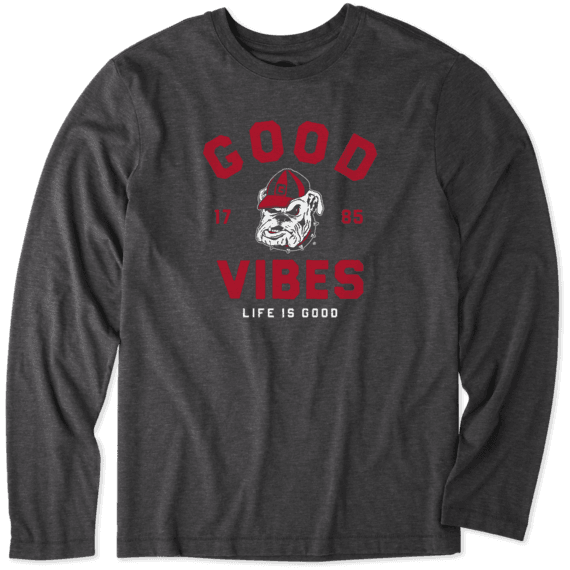 Men's Georgia Good Vibes Arc Long Sleeve Cool Tee Men's Georgia Good Vibes Arc Long Sleeve Cool Tee