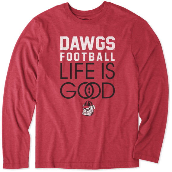 Men's Georgia Infinity Football Long Sleeve Cool Tee Men's Georgia Infinity Football Long Sleeve Cool Tee